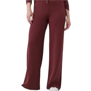SPANX Wide Leg Pants in Burgundy